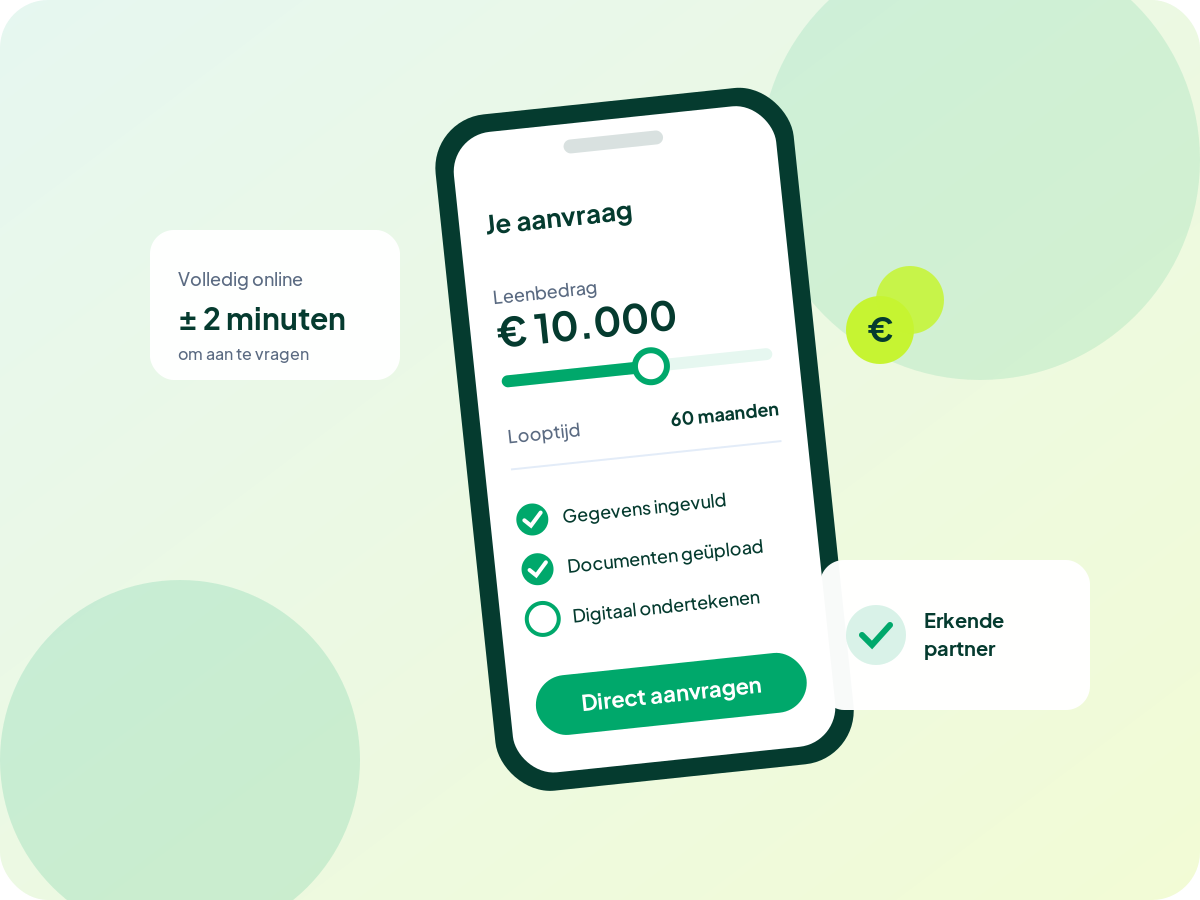 Illustratie: online een lening aanvragen met LeningSnel